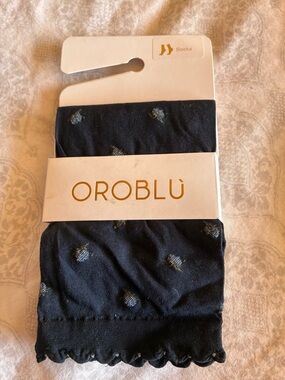 NWT OROBLU Floral Roses Socks One Size